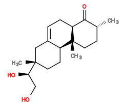 Subst // Subst = SMILES O=C1[C@H](C)CC[C@]2(C)[C@@]3([H])CC[C@](C)([C@H](O)CO)CC3=CC[C@@]12[H]