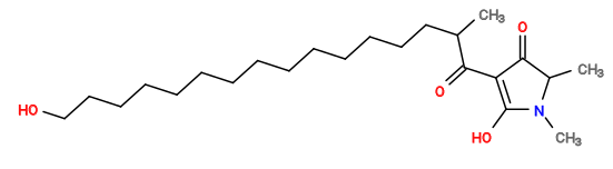 Subst // Subst = SMILES O=C1C(N(C(O)=C1C(C(CCCCCCCCCCCCCCO)C)=O)C)C