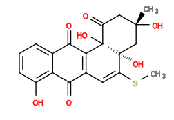 Subst // Subst = SMILES O=C1C2=C(C=C(SC)[C@@](C[C@](O)(C)C3)(O)[C@]2(O)C3=O)C(C4=C(O)C=CC=C41)=O