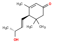 Subst // Subst = SMILES O=C1CC(C)([C@H](C(C)=C1)/C=C/[C@@H](C)O)C