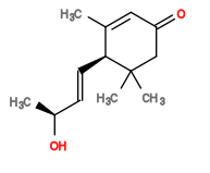 Subst // Subst = SMILES O=C1CC(C)([C@H](C(C)=C1)/C=C/[C@H](C)O)C
