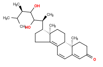 Subst // Subst = SMILES O=C1CC[C@@]2(C)C(C=CC3=C(CC[C@@H]4[C@@H](C(C(O)[C@H](C)C(C)C)O)C)[C@]4(C)CC[C@@]32[H])=C1