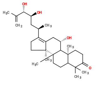 Subst // Subst = SMILES O=C1CC[C@@]2(C)C(CC[C@@]3(C)C2[C@@H](O)CC4=C([C@H](C)C[C@H](O)[C@@H](O)C(C)=C)CC[C@]34C)C1(C)C