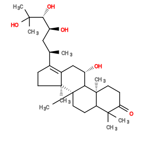 Subst // Subst = SMILES O=C1CC[C@@]2(C)C(CC[C@@]3(C)C2[C@@H](O)CC4=C([C@H](C)C[C@H](O)[C@@H](O)C(O)(C)C)CC[C@]34C)C1(C)C