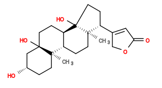 Subst // Subst = SMILES O=C1OCC([C@@H](CC2)[C@]3(C)[C@@]2(O)[C@@H]4CC[C@](C[C@H](CC5)O)(O)[C@@]5(C)[C@H]4CC3)=C1