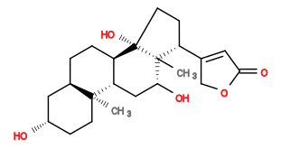 Subst // Subst = SMILES O=C1OCC([C@H]2CC[C@]3(O)[C@]4([H])CC[C@]5([H])C[C@@H](O)CC[C@]5(C)[C@@]4([H])C[C@@H](O)[C@]23C)=C1