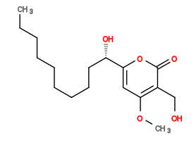 Subst // Subst = SMILES O=c1c(CO)c(OC)cc([C@@H](O)CCCCCCCCC)o1