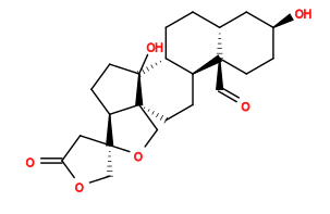 Subst // Subst = SMILES O[C@@]12[C@H](CC[C@@]3([H])[C@]4(C=O)CC[C@H](O)C3)[C@@H]4CC[C@@]15CO[C@]6(COC(C6)=O)[C@H]5CC2