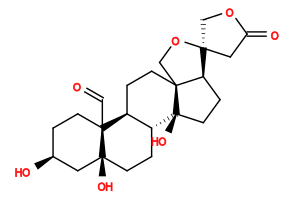 Subst // Subst = SMILES O[C@@]12[C@H](CC[C@@]3(O)[C@]4(C=O)CC[C@H](O)C3)[C@@H]4CC[C@@]15CO[C@]6(COC(C6)=O)[C@H]5CC2