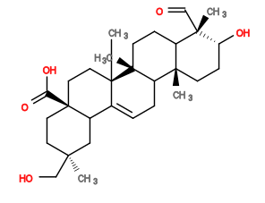 Subst // Subst = SMILES O[C@@H]1CC[C@]2(C([C@]1(C)C=O)CC[C@@]3(C2CC=C4[C@]3(CC[C@@]5(C4C[C@@](CO)(CC5)C)C(O)=O)C)C)C