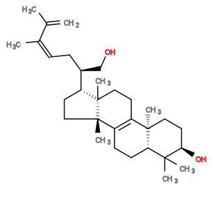 Subst // Subst = SMILES O[C@@H]1CC[C@]2(C)C3=C([C@@]4(CC[C@H]([C@H]([CH2]O)C/C=C(C)/C(C)=C)[C@]4(CC3)C)C)CC[C@H]2C1(C)C