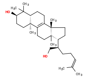 Subst // Subst = SMILES O[C@@H]1CC[C@]2(C)C3=C([C@@]4(CC[C@H]([C@H]([CH2]O)CC/C=C(C)\C)[C@]4(CC3)C)C)CC[C@H]2C1(C)C