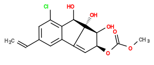 Subst // Subst = SMILES O[C@]1([H])[C@]2(O)[C@@](O)([H])C3=C(Cl)C=C(C=C)C=C3C2=C[C@]1([H])OC(OC)=O