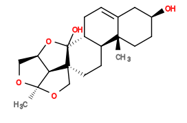 Subst // Subst = SMILES O[C@H](C1)CC[C@@]2(C)C1=CC[C@@H]3[C@@H]2CC[C@@]45[C@]3(O)O[C@@]6([H])[C@]4([H])[C@@](OC6)(C)OC5