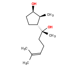 Subst // Subst = SMILES O[C@H]1[C@@H](C)[C@]([H])([C@](C)(O)CC/C=C(C)/C)CC1