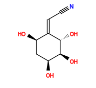 Subst // Subst = SMILES O[C@H]1C[C@@H](O)/C([C@H](O)[C@H]1O)=C\C#N