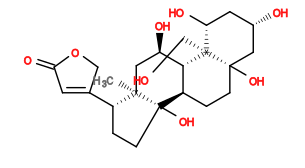 Subst // Subst = SMILES O[C@H]1C[C@@H](O)[C@]2(CO)[C@@H]3[C@H]([C@@]4(O)CC[C@H](C5=CC(OC5)=O)[C@@]4(C)C[C@H]3O)CC[C@]2(O)C1