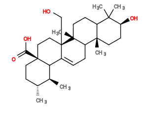 Subst // Subst = SMILES O[C@H]1CC[C@@]2(C)C(CC[C@]3(C)C2CC=C4[C@@]3(CO)CC[C@]5(C(O)=O)C4[C@@H](C)[C@H](C)CC5)C1(C)C