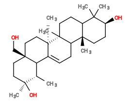 Subst // Subst = SMILES O[C@H]1CC[C@]2(C(C1(C)C)CC[C@@]3(C2CC=C4[C@]3(CC[C@@]5(C4[C@@H]([C@](C)(CC5)O)C)CO)C)C)C