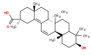 Subst // Subst = SMILES O[C@H]1CC[C@]2(C)[C@@]3([H])C=CC4=C5C[C@](C(O)=O)(C)CC[C@@](C)5CC[C@](C)4[C@@](C)3CCC2C1(C)C