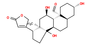 Subst // Subst = SMILES O[C@H]1CC[C@]2(C=O)[C@@H]3[C@H]([C@@]4(O)CC[C@H](C5=CC(OC5)=O)[C@@]4(C)C[C@H]3O)CC[C@@H]2C1