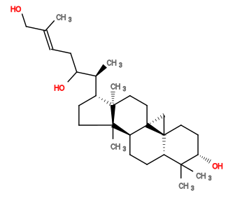Subst // Subst = SMILES O[C@H]1CC[C@]23C[C@]24CC[C@]5(C)[C@@H]([C@@H](C(O)C/C=C(CO)/C)C)CC[C@@]5(C)[C@@H]4CC[C@H]3C1(C)C