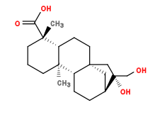 Subst // Subst = SMILES OC[C@@]1(O)[C@@H]2C[C@]3(CC[C@]4([C@](C)(CCC[C@@]4([C@]3(CC2)[H])C)C(O)=O)[H])C1