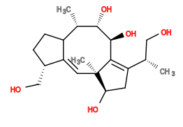 Subst // Subst = SMILES OC[C@@H]1CCC2/C1=C\[C@@]3(C)C([C@H](O)[C@@H](O)[C@H]2C)=C([C@@H](C)CO)C[C@H]3O
