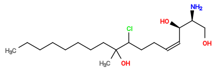 Subst // Subst = SMILES OC[C@H](N)[C@H](O)/C=C/CCC(Cl)C(C)(O)CCCCCCCC