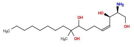 Subst // Subst = SMILES OC[C@H](N)[C@H](O)/C=C/CCC(O)C(C)(O)CCCCCCCC