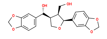 Subst // Subst = SMILES OC[C@H]1[C@@H](c2ccc3c(c2)OCO3)OC[C@H]1[C@@H](O)c1ccc2c(c1)OCO2