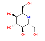 Subst // Subst = SMILES OC[C@H]1N[C@H](CO)[C@@H](O)[C@H](O)[C@H]1O