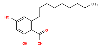 Subst // Subst = SMILES OC1=CC(O)=CC(CCCCCCCCC)=C1C(O)=O