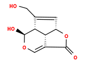 Subst // Subst = SMILES OCC1=C[C@H]2[C@H]3[C@@H]1[C@H](O)OC=C3C(O2)=O