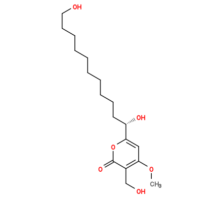 Subst // Subst = SMILES OCCCCCCCCCC[C@@H](C1=CC(OC)=C(C(O1)=O)CO)O
