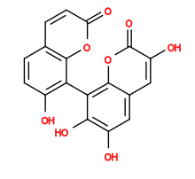 Subst // Subst = SMILES Oc4cc3cc(O)c(O)c(c1c(O)ccc2ccc(=O)oc12)c3oc4=O