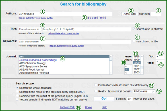 Bibliograhic search