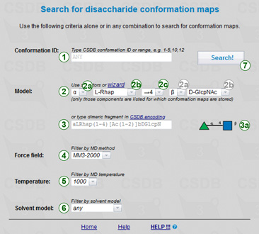 Conformation search form