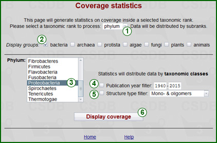 Coverage statistics form