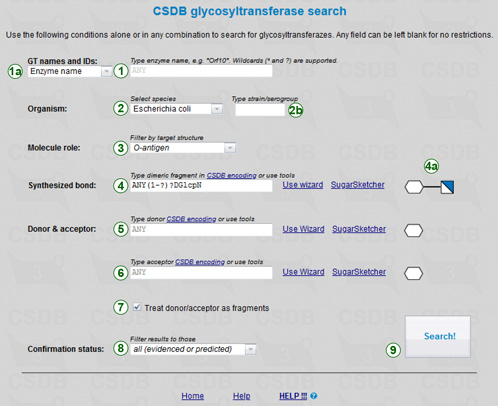 Glycosyltransferase search form