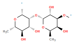 *O[C@H]1[C@@H](O)[C@@H](C)O[C@H](O[C@@H]2[C@H](O)[C@@H](O)[C@H](C)O[C@@H]2*)[C@@H]1O