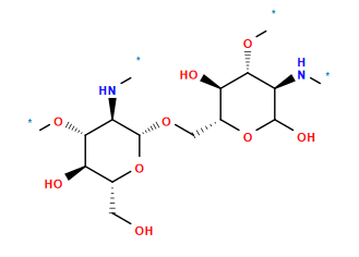 [1*]N[C@H]1[C@H](OC[C@H]2OC(O)[C@H](N[1*])[C@@H](O[1*])[C@@H]2O)O[C@H](CO)[C@@H](O)[C@@H]1O[1*]