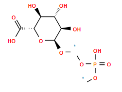 [1*]OP(=O)(O)O[2*]O[C@H]1O[C@H](C(=O)O)[C@@H](O)[C@H](O)[C@H]1O