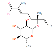C=C[C@@](C)(CC/C=C(\C)C(=O)O)O[C@@H]1O[C@H](C)[C@@H](O)[C@H](O)[C@H]1O