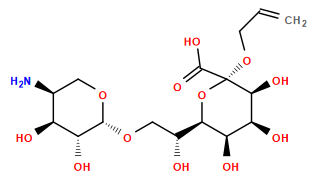 C=CCO[C@@]1(C(=O)O)O[C@H]([C@H](O)CO[C@H]2OC[C@H](N)[C@H](O)[C@H]2O)[C@H](O)[C@H](O)[C@@H]1O