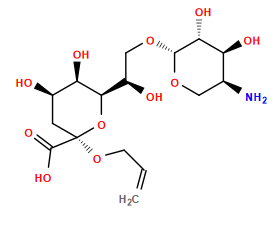 C=CCO[C@]1(C(=O)O)C[C@@H](O)[C@@H](O)[C@@H]([C@H](O)CO[C@H]2OC[C@H](N)[C@H](O)[C@H]2O)O1