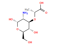C[C@@H](O[C@@H]1[C@@H](N)[C@@H](O)O[C@H](CO)[C@H]1O)C(=O)O