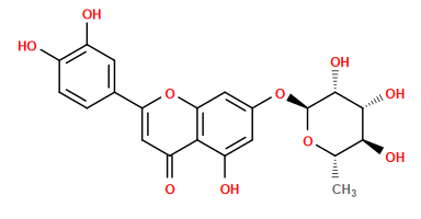 C[C@@H]1O[C@@H](Oc2cc(O)c3c(=O)cc(-c4ccc(O)c(O)c4)oc3c2)[C@H](O)[C@H](O)[C@H]1O