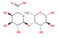 C[C@@H]1O[C@H](O)[C@@H](O)[C@H](O)[C@@H]1O[C@@H]1O[C@@H](C(=O)O)[C@H](O)[C@H](O)[C@H]1O