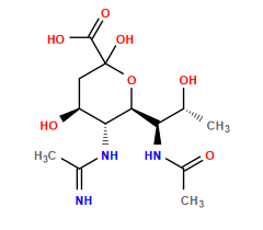 CC(=N)N[C@@H]1[C@@H](O)CC(O)(C(=O)O)O[C@H]1[C@H](NC(C)=O)[C@@H](C)O